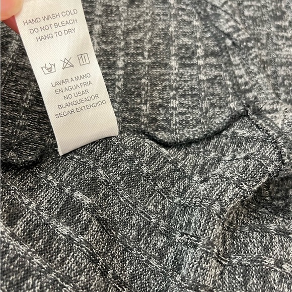 Doe + Rae Womens Size Large Grey Drop Waist Long Sleeve Dress - Picture 8 of 8